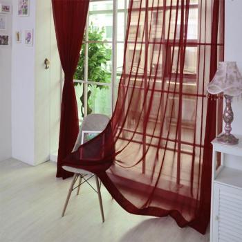 Cenefa Transparente en Tul – Cortina de Dormitorio