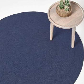 Alfombra de algodón azul marino 120 cm