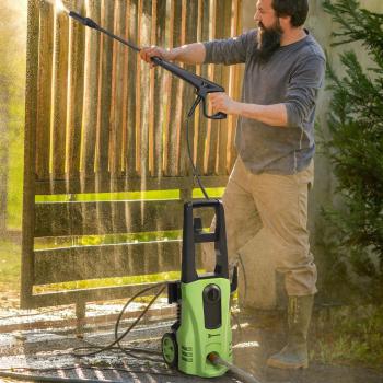DURHAND Industrial-Strength Portable Power Washer, 250 Bar Pressure, 1000 L/h Flow, Heavy-Duty Outdoor Cleaning Equipment for Construction Sites, Green
