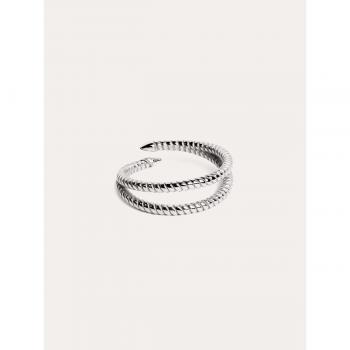 Anillo Singularu: Doble Torniquete de Plata Bañado en Ródio – Ajustable y Único
