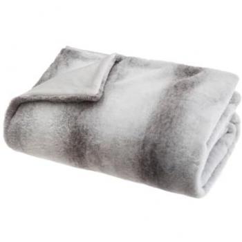 Plaid cocon faux cuir gris 130x160 cm