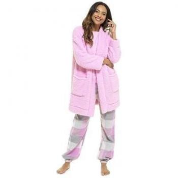 Women's Sherpa Fleece Cardigan Gown