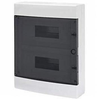 Centralino da arredo Gewiss 24 moduli (12X2) vetro fumé IP40 GW40047