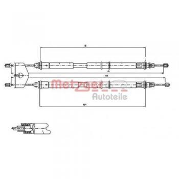 METZGER 11.5453 Parking Brake Cable