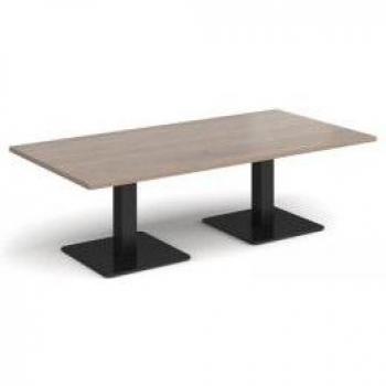 Brescia Modern Coffee Table – 1.6m × 0.8m, Black Base Design