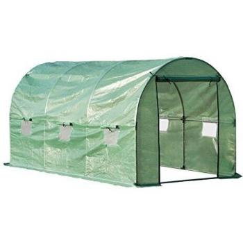 Serre de Jardin Tunnel 8 m² en Acier Galvanisé Vert
