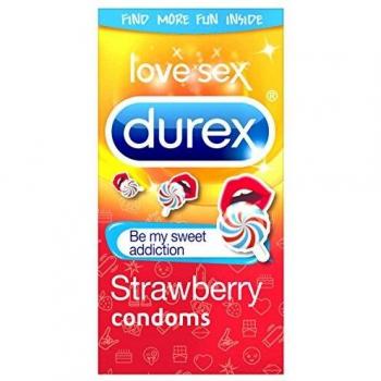 Durex Emoji Strawberry Condoms, Pack of 12 12 Count (Pack 1)