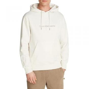 Sweatshirt Blanc CK Jeans avec Capuche et Motif Monologue