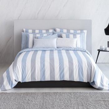 Housse de couette 220x220 cm bleu réversible El Caballo