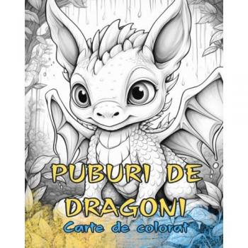 Books, Baby Dragons Coloring: PUBURI DE DRAGONI Carte de colorat