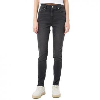 Tommy Jeans Jean Nora mi-haute noir, coupe ajustée, 30/30