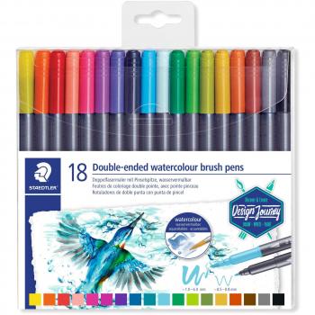 ROTULADOR FIBRA STAEDTLER 3001 DESIGN JOURNEY DOBLE PUNTA ESTUCHE de 18