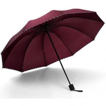 Luxury Rain Umbrella for Men and Women with Black Coating