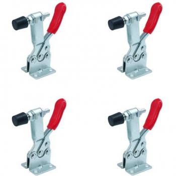 4 pcs Vertical Type Toggle Clamp Set, 220lbs (100Kg) Quick Release GH-201b