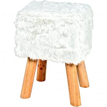 HAKU Fußhocker „White Classic“ – 30 x 45 x 30 cm