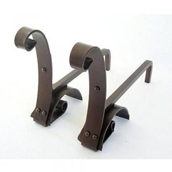 Coppia di alari per camino in ferro battuto Ribattino Linea