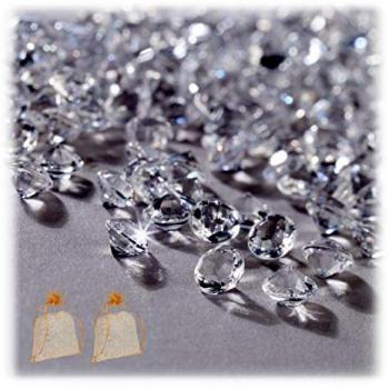 6000 x Glitzer-Dekodiamanten, Tischdeko Hochzeit, Kunststoff, 6 x 4 mm