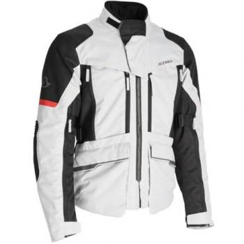 Acerbis X-Rover Veste Textile de Moto Imperméable Noir Gris Rouge Taille M