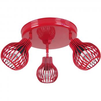 Plafond TORCH TOSEL Rugby Rouge – 28 cm diamètre, 20 cm hauteur
