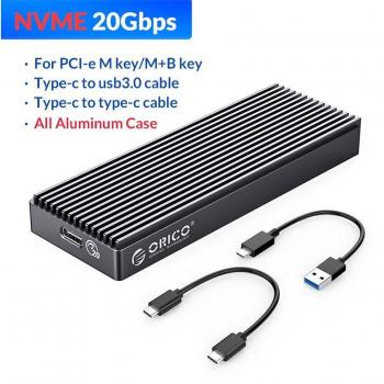 M.2 NVMe SSD Type-C HDD Enclosure 20Gbps