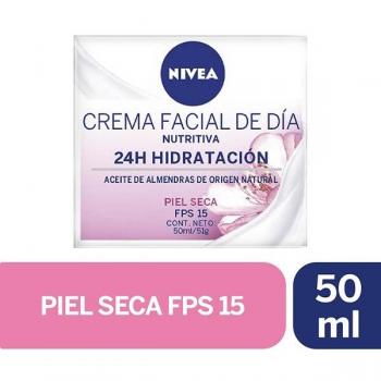 Nivea Crema Facial Hidratante de Día para Piel Seca FPS 15