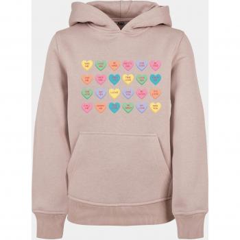 Felpa Con Cappuccio Mister Tee Sweet Heart Candy Rosa 7-8 Anni