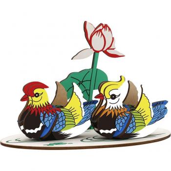 Puzzle 3D Madera Patos Orientales 16,7x8,9x11,6 cm