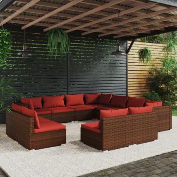 Rattan Breeze Lounge Set – Brown Finish