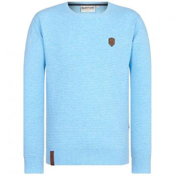 Naketano Herren‑Strickjacke „Zapzarap“ – Zip‑Horizon Blau, L