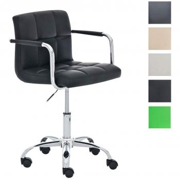 Bürostuhl Lucy – CLP Modell, gestepptes Kunstleder, schwarz