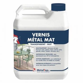 Vernis Métal Mat 5 L Metaltop Incolore