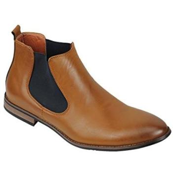 Men's Brown Faux Leather Chelsea Boot