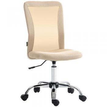 Mueble de Oficina Vinsetto: Silla Malla Beige, Ajuste de Altura y Rotación