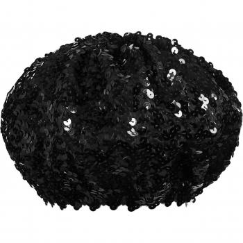 Gorro de Club con Estilo Crochet Brillante y Lentejuelas