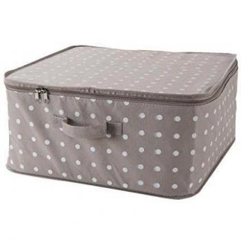 GM Compactor – Boîte de rangement Rivoli – Beige à pois blancs et accents marron