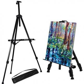 Pro Artist Easel with Height Adjustment – 52-153cm, Black Finish