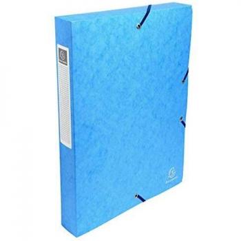 Exacompta A4 Elasticated Box File 40mm Pack of 8, Turquoise
