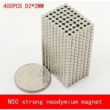 D2 * 2mm Mini Neodym Magnet, N50, 400 Stück, starke Magnetwirkung