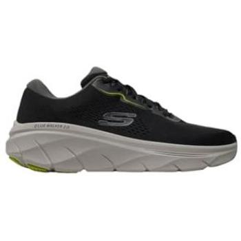Mens D'Luxe Walker 2.0 – Black with Lime Accents, Skechers
