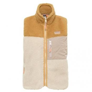 Ragwear Damen Teddy-Kurzweste Junni Ecru