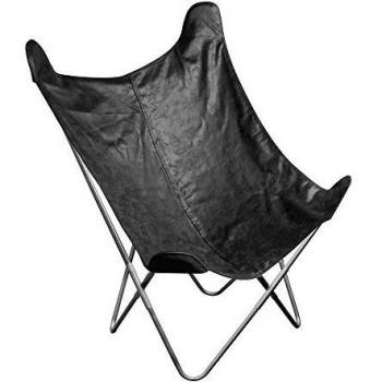 Fauteuil papillon suédine couleur noire