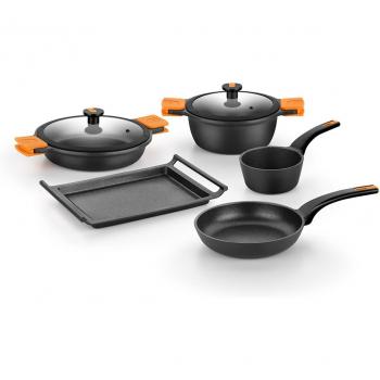 Batería de cocina 5 piezas Efficient Pro con plancha Bra