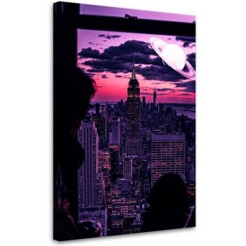 Metropolitan Canvas Artwork 40x60 Violet