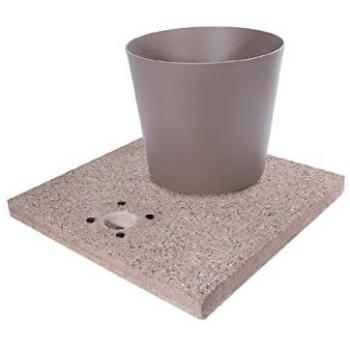 Base in cemento Belfer 42/BSE/4: vaschetta per fontane con ghiera 40x40x5 turchese