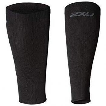 2XU Unisex X Compression Calf Sleeves, Size Medium, Color Black/Black, Material Nylon