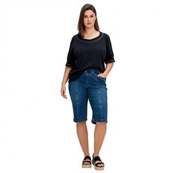 Sheego Jeans-Bermudas Damen, große Größen, blau, Gr. 46
