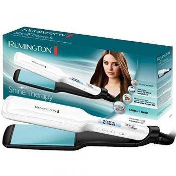 Lisseur Remington Wide Plate Céramique avec Soin Huile d'Argan et Vitamine E (Ecran LCD, 150-230°C)
