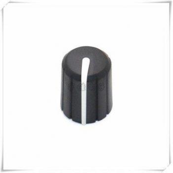 Set de 10 Perillas de Goma Negra D 11.5x14mm Ajuste de 6mm