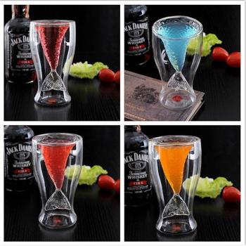 Fishtail Double Wall Wine Glass