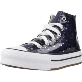 High Top Converse Blue with EVA Platform